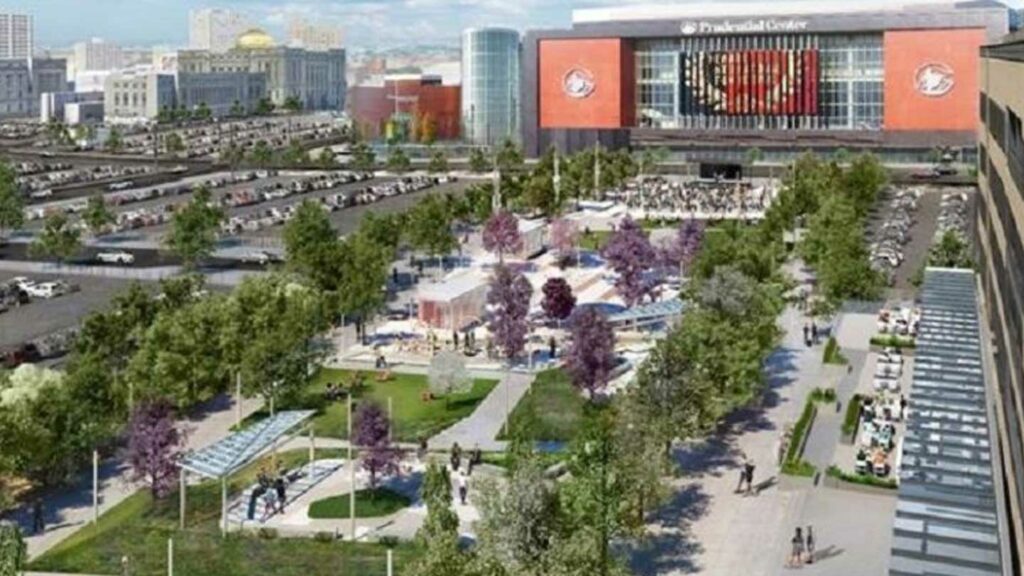 Rendering of the Prudential Center in Newark, NJ