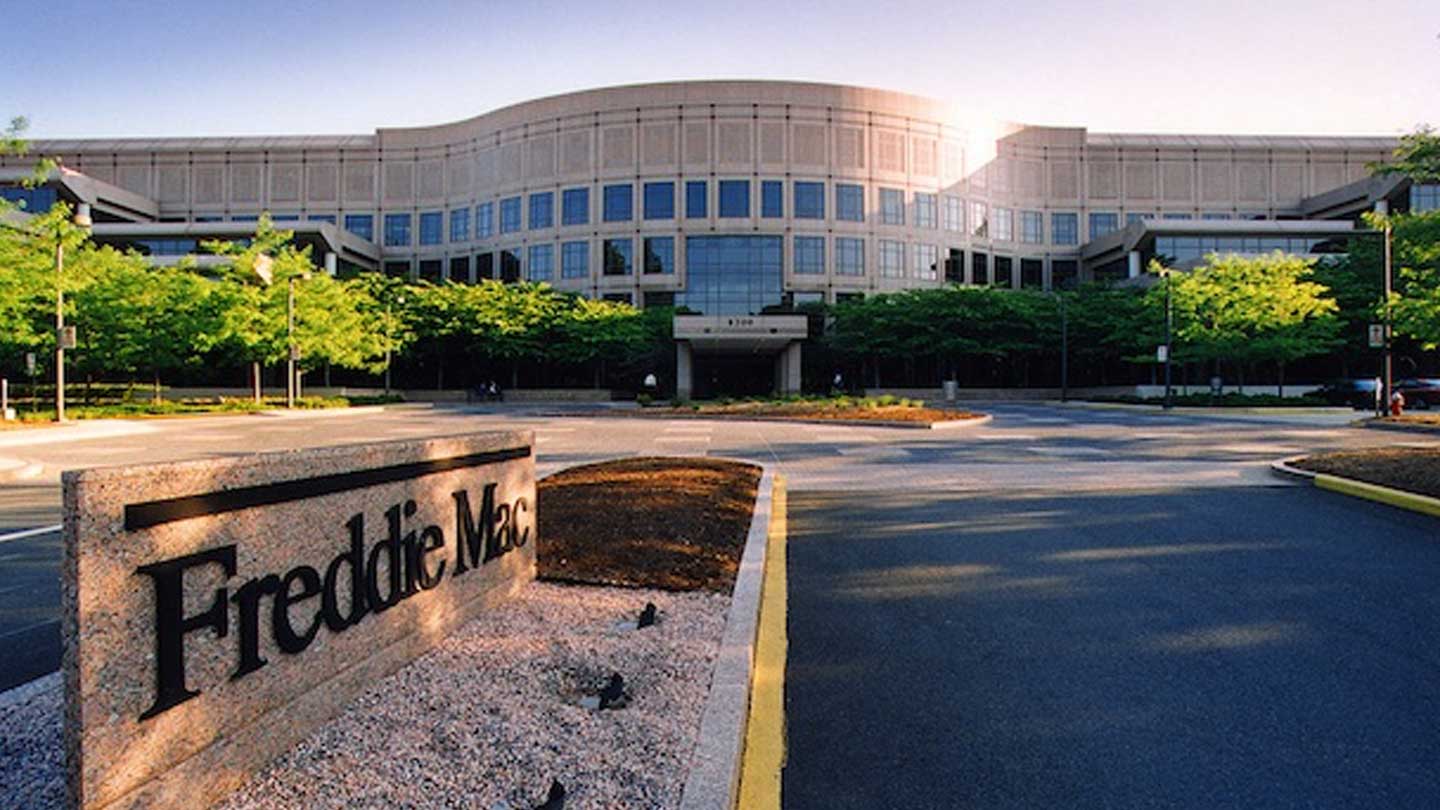Exterior of Freddie Mac building with sign