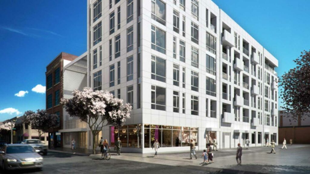 Rendering of exterior of a building in Newark, NJ