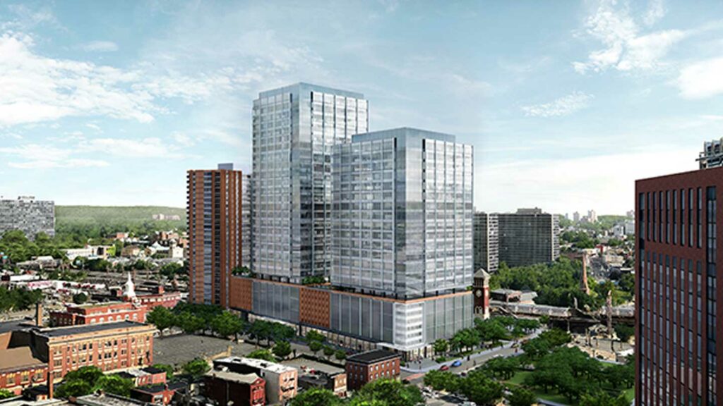 Rendering of a proposed building in downtown Newark