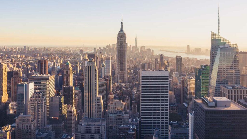 New York City skyline showing the Empire State Building