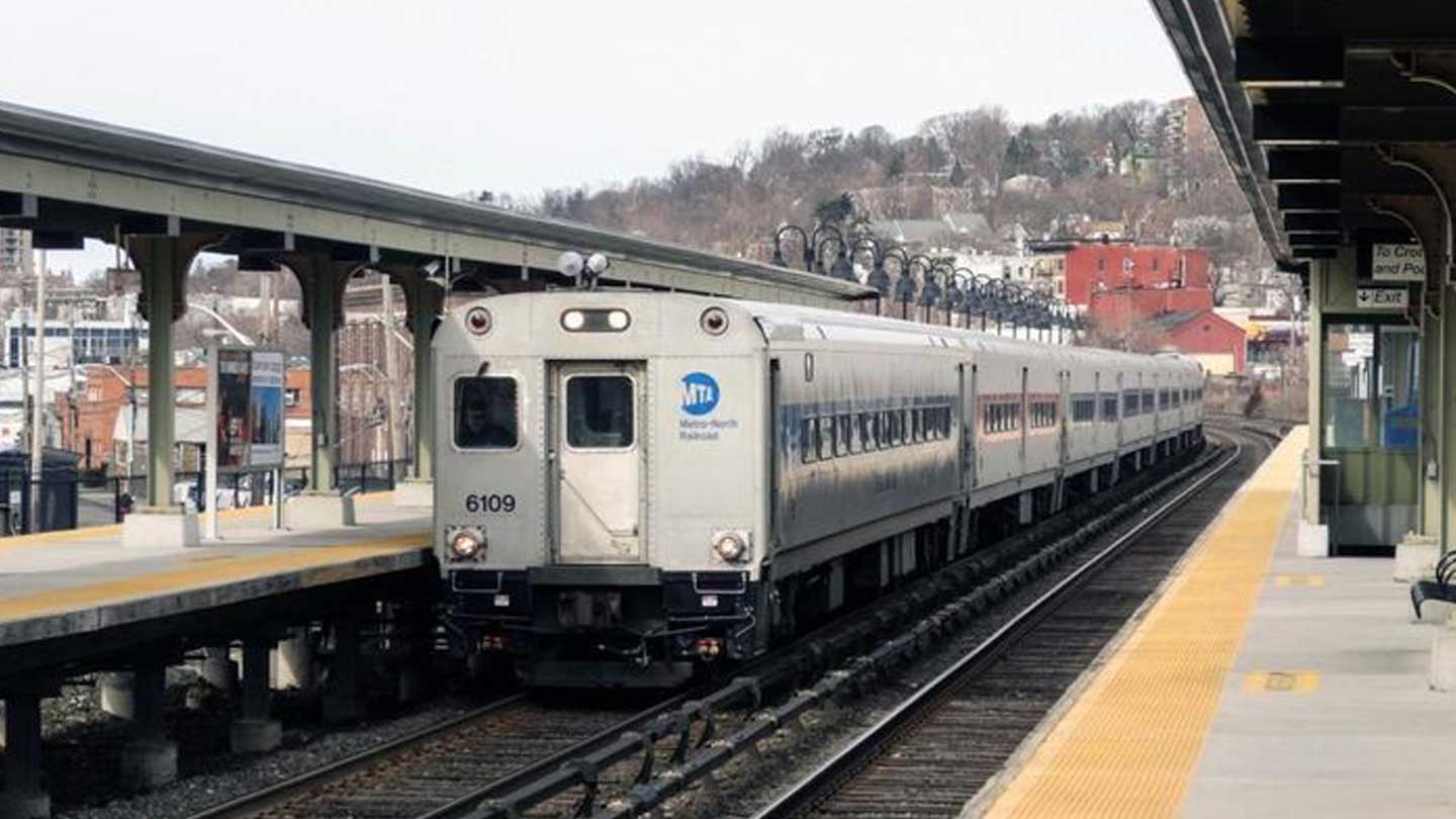 MTA train at a station